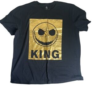 Disney The Nightmare Before Christmas Jack Skellington Black & Gold Graphic T